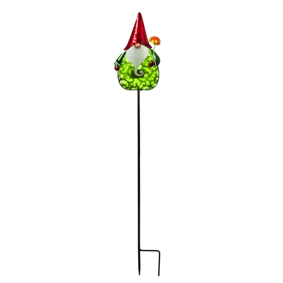 Evergreen 36"H Secret Solar Garden Stake, Gnome, 3.2''x 6.1'' x 38.2'' inches