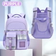 thumbnail image 5 of FPYWO School Backpacks for Girls,Kids Casual Bookbag School Bag with panda for Child Teens,Purple, 5 of 7