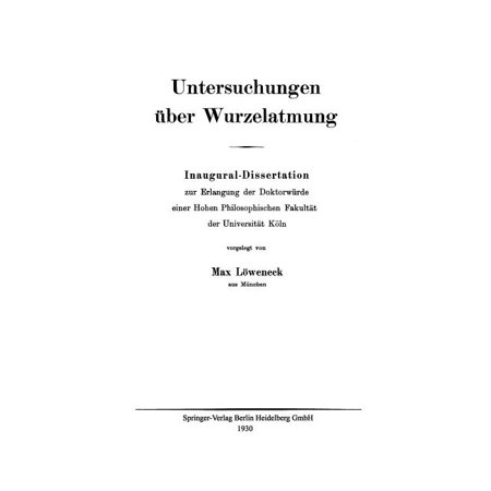 ISBN 9783662407370 product image for Untersuchungen Über Wurzelatmung: Inaugural-Dissertation Zur Erlangung Der Dokto | upcitemdb.com