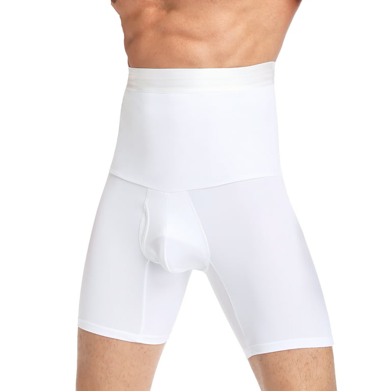 Mens Tummy Control Shapewear High Waist Slimming Abdomen Compression Shorts  Boxer Briefs Body Shaper Underwear