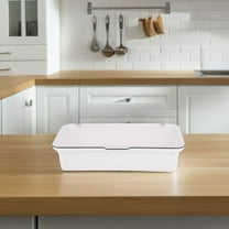 LIFKOME Plastic Storage Box With Lid Kitchen Chopsticks Box Utensils Drawer Organizer Countertop Silverware Container