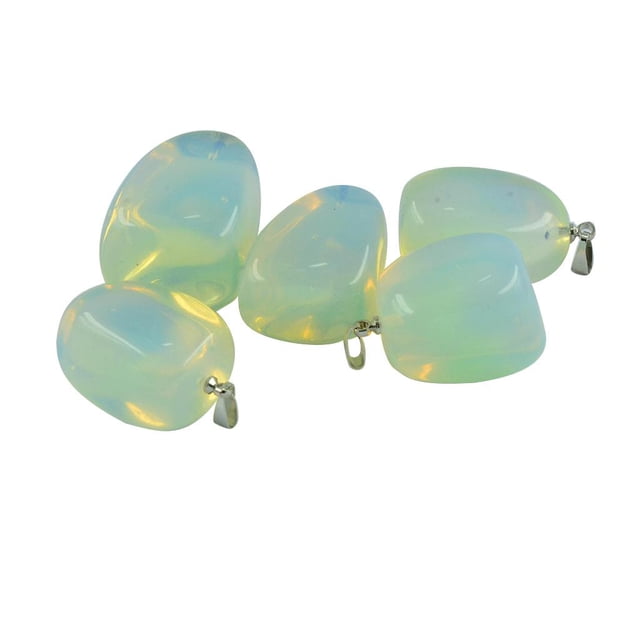 Colgantes irregulares de cristal para collar de bricolaje fabricación de joyas Opalita Moonstone