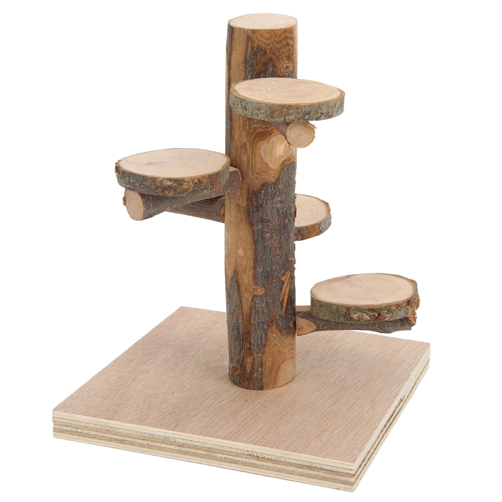 NFTIGB Hamster Climbing Wooden Stand Platform Rotating Activity Playground Toys for Mouse, Gerbil, Small Animals. 7.87 inches / 20 cm Length, Chewable Wood Material for Stress Relief