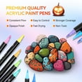 thumbnail image 5 of 24 Colors Dual Tip Acrylic Paint Markers, Brush Tip and Fine Tip Acrylic Paint Pens for Rock Painting, Ceramic, Wood, Canvas, Plastic, Glass, Stone, Calligraphy, Card Making, DIY Crafts, 5 of 6
