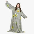 thumbnail image 2 of Microplush Sherpa Blanket with Sleeves for Women and Men, 2 of 7