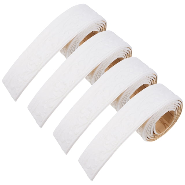 BALAHAPY 4Ud Borde Adhesivo Impermeable Para Pared Beige Con Decorativo 3D
