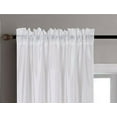thumbnail image 4 of 2 panel faux silk solid curtain drapes with rod pocket 108" total wide by 84" long panel curtain for any bedroom or patio door non blackout semi sheer panels MR2 white, 4 of 4