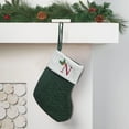 thumbnail image 5 of Luoshdecor Christmas Weave Stockings,Small 7.8 in Green Embroidered Letter N Christmas Stocking for Tree Home Party Decor, 5 of 5