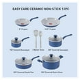 thumbnail image 4 of T-fal Easy Care Ceramic Non-Stick, 12 Piece Pots and Pans Cookware Set, Electric Blue, 4 of 12