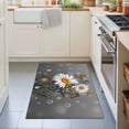thumbnail image 3 of Entryway Rug 2'x3', Daisy Butterfly Kitchen Runner Rugs Non-Slip Carpet Mats, Spring Floral Butterflies Grey Modern Art Bedside Rugs Runners Washable Floor Carpet for Bathroom Laundry Room, 3 of 8