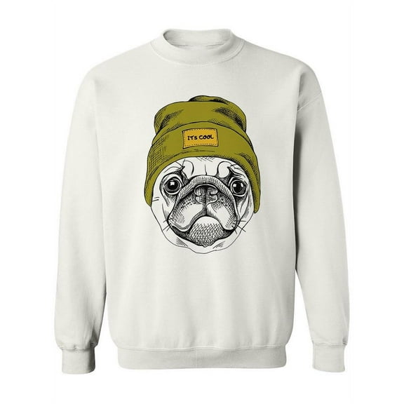 Hipster Pug. Sweatshirt Women -Image by Shutterstock, Female 4X-Large