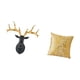 thumbnail image 5 of Estatua de cabeza de ciervo, escultura de pared de resina, adorno animal, funda de almohada, cojín cuadrado, juego decorativo adecuado para sala de es, 5 of 8