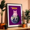 thumbnail image 3 of Pink Cat Conquers the World - Collage Cat Pop Art Space Surrealism Modern Art Humor Cosmic Black Framed Wall Art Print 20 x 30 inches, 3 of 8