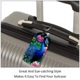 thumbnail image 3 of Square 2Pack PU Leather Peacock Cruise Luggage Tag with Privacy Cover and Name ID Tag for Travel Handbags Backpacks Luggage Tags, 3 of 6