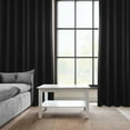 thumbnail image 5 of HPD Half Price Drapes Essential Black Grommet Faux Linen Room Darkening Curtains for Bedroom & Living Room Curtains (1 Panel), Window Curtains 120 inches long, Grommet Curtains & drapes, 50W X 120L, 5 of 12