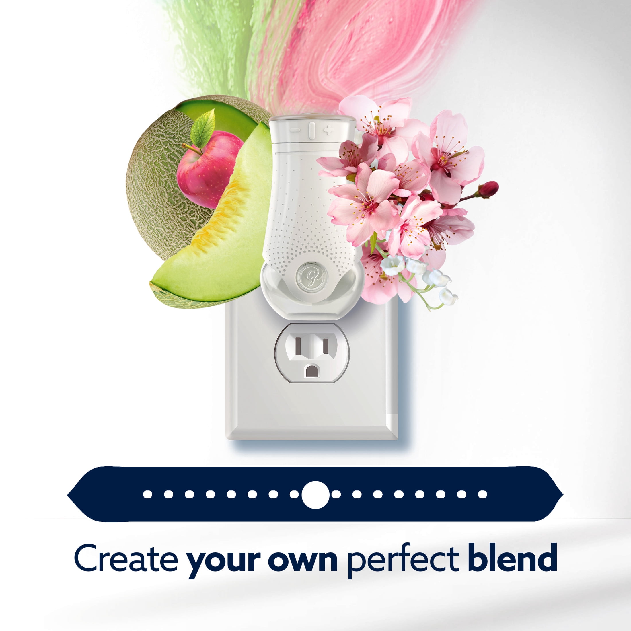 Glade® PlugIns® Refills with CustomScent Technology, Melon & Cherry Blossom, 2 Refills