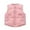 1#Pink, variant on Kiijoy Toddler Girls Padded Vest Solid Casual Warm Quilted Sleeveless Jacket, Sizes 3-4