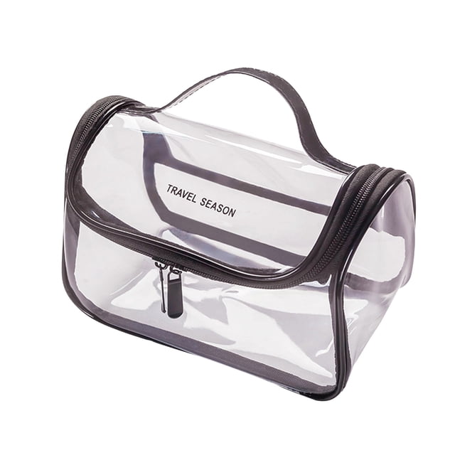Transparent PVC Travel Makeup Bag - Large Capacity Wash Pouch for Cosmetics & Toiletries - Multicolor Storage Organizer