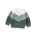 thumbnail image 2 of GXFC Baby Sweaters for Boys Girls 6M 1T 2T 3T Kids Long Sleeve Contrast Color Knit Pullovers Tops Casual Fall Knitwear Clothes for Toddler, 2 of 8