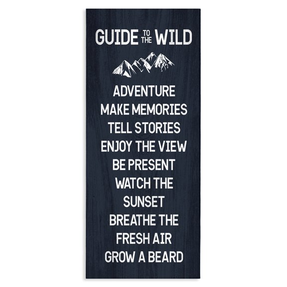 Stupell Industries Farmhouse Humorous Guide To Wild Adventure Mountain Rules Sign Canvas Art, 10 x 24, by Lil' Rue