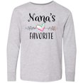 thumbnail image 3 of Inktastic Nana's Favorite- Heart Grandchild Long Sleeve Youth T-Shirt, 3 of 5