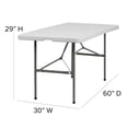 thumbnail image 2 of Bowery Hill Inch Bi-fold Folding Table in White, 2 of 8