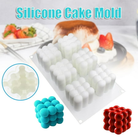 

6 Cells Cubes-Shape Cake Moulds Silicone Mold Mousse Ice Cream Chocolate Dessert Bakeware Pastrys