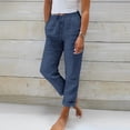 thumbnail image 2 of MEICHEN Fashion Essentials Summer Clothes for Women Cotton and Linen Embroidered Wide Leg Pants Spring Loose High Waist Straight Casual Pants for Women, 2 of 6
