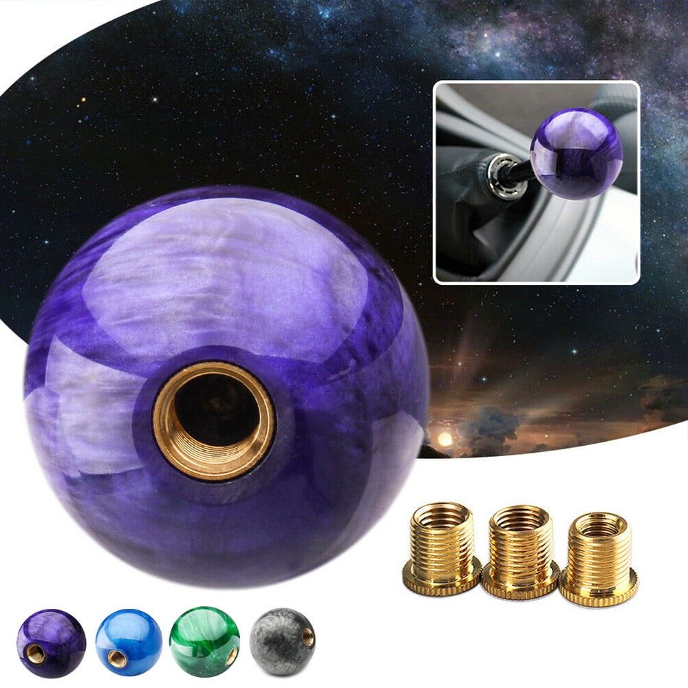 Universal Blue Crystal Bubble Racing Gear Round Ball Shift Knob 60MM For MT UNIVERSAL