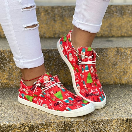 

Low Top Christmas Canvas Sneaker Non-slipped and Wear Resistant Suitable for Indoor Outdoor