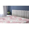 thumbnail image 5 of Ambesonne Chevron Fitted Sheet, Marble Zigzag Pattern Art, Twin XL Size, Dried Rose and Soft Pink, 5 of 5