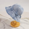 thumbnail image 3 of Denim Bucket Hats for Women Cute Bucket Hat with Bowknot Jean Hat, 3 of 9