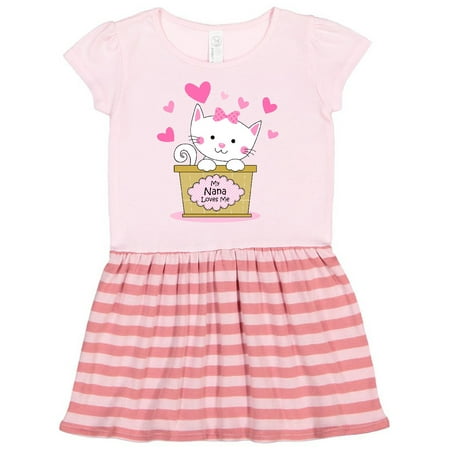 

Inktastic Kitty Nana Loves Me Gift Toddler Girl Dress