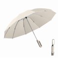 thumbnail image 1 of Inverted Umbrella with Carabiner Handle, Wind Proof Umbrellas For Rain, 46 Inch Portable Reverse Folding Umbrella, Car Umbrella for Women Men, 10 Ribs, 1 of 5