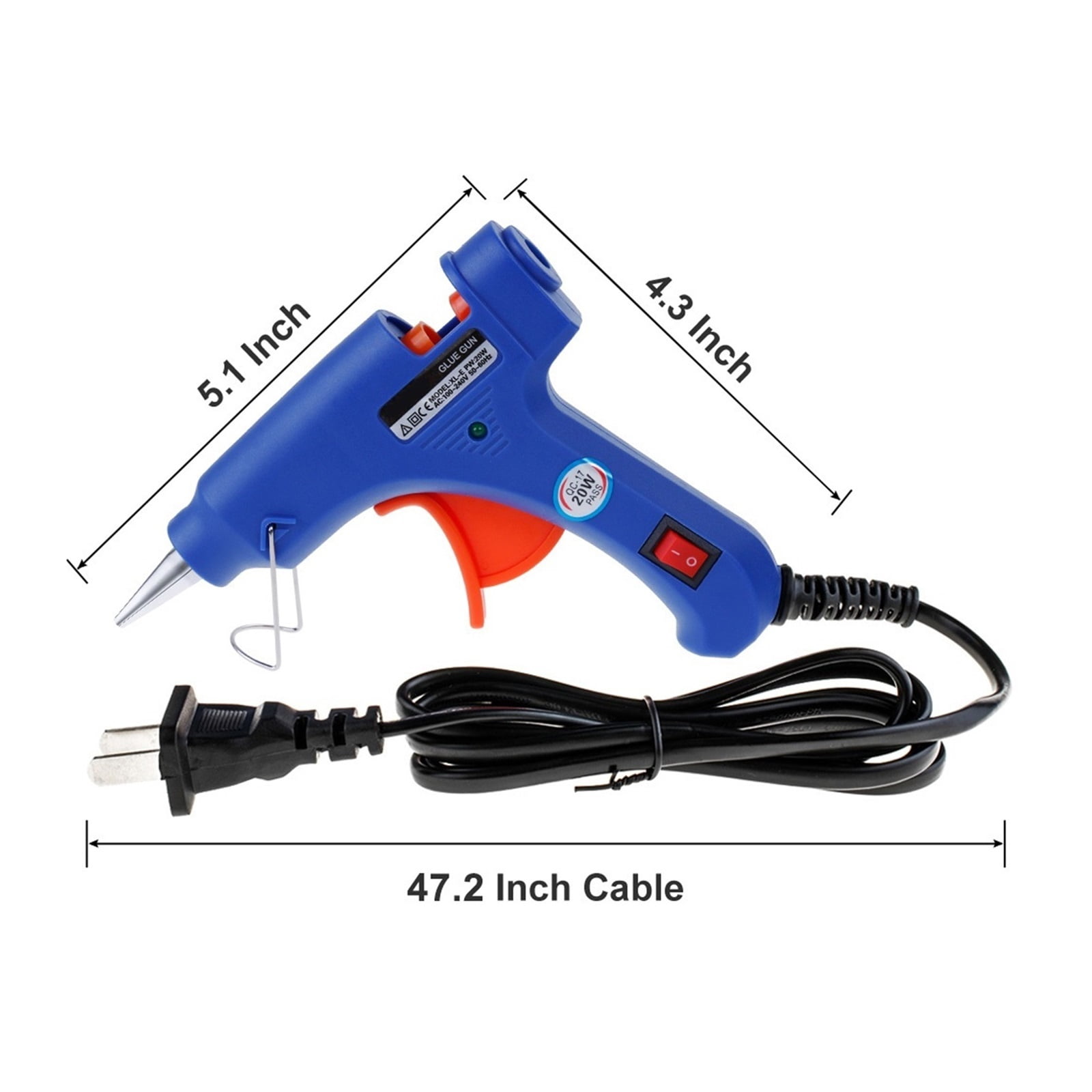 Hot Melt Glue Gun With 7mm*100m Glue Sticks 20W Electric Mini Household Heat Temperature Thermo Tool For Home DIY, Christmas Gifts, Crafts ,Effortless Crafting