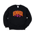 thumbnail image 4 of Summer Vibes Sweatshirt for Women, Teens, & Girls Girly Orange and Pink Summer Pullover Black Sweatshirt Youth Large, 4 of 5