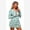 White, variant on OBEEII Swimsuits for Women Long Sleeve Rash Guard Swimwear One-Piece Zipper Front Bathing Suit Modest Printed Swimskirt