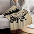 thumbnail image 3 of Brown Black Bear Blanket Soft Cozy Warm Throw Blanket for Couch, Plush Fuzzy Flannel Fleece Blankets for Sofa, Farmhouse Cabin Forest Vintage Bed Blankets Lightweight Gifts for Women, 50"x80", 3 of 9