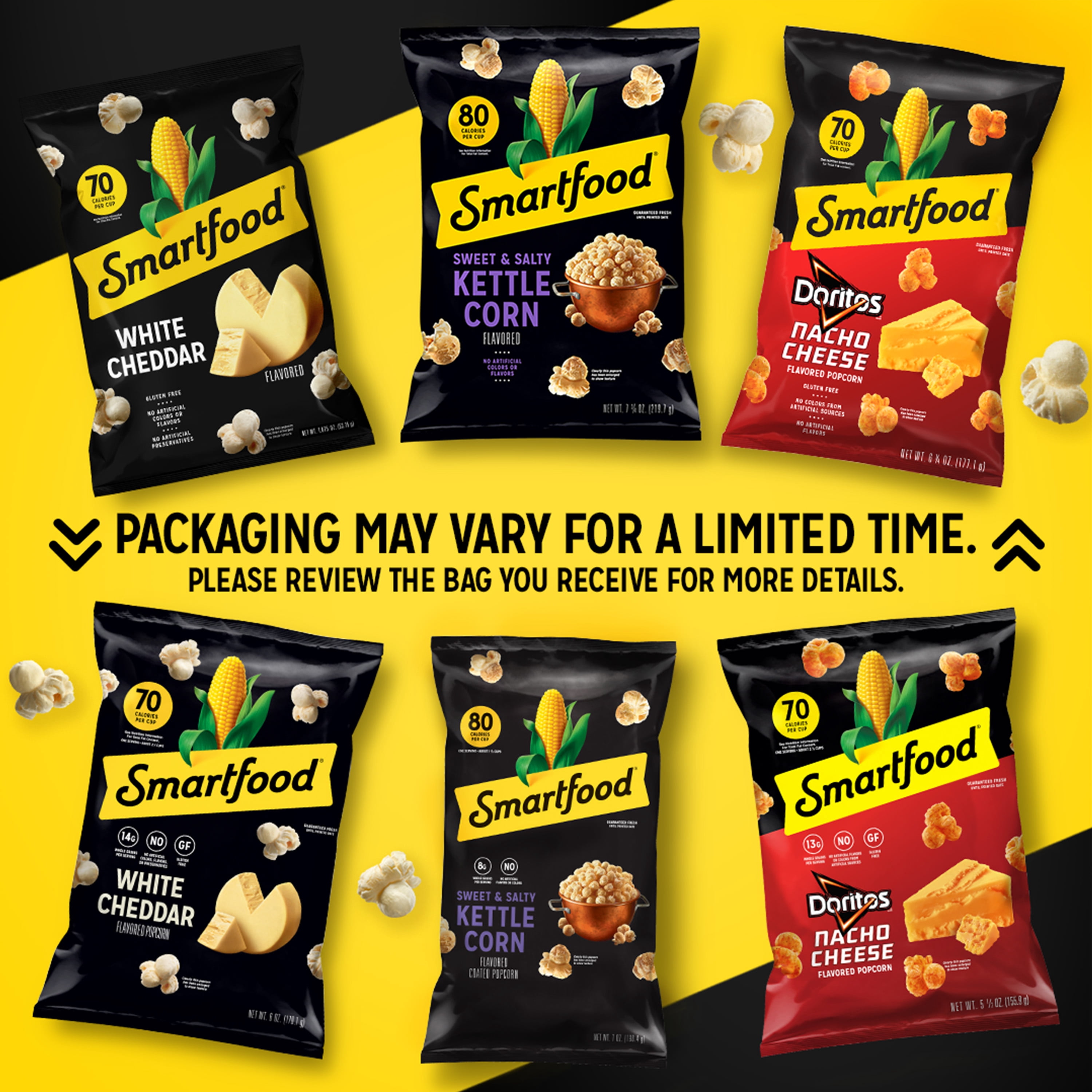 Frito-Lay Smartfood & Cheetos Flamin' Hot Flavored Snacks, Variety pack (40 Count)