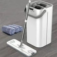thumbnail image 1 of FloHua Mop and Bucket with Wringer Set, Hands Free Flat Floor Mop and Bucket, 4 Washable Microfiber Pads Included, Wet and Dry Use, Home Floor Cleaning System for All Floor Types and Windows, 1 of 8