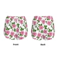 thumbnail image 4 of Disketp Rose Flowers Print Women's Shorts Workout Shorts for Athletic Gym Running Shorts with Phone Pockets X-Large, 4 of 8