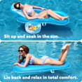 thumbnail image 4 of Tumbona para piscina Sloosh para adultos con portavasos, color azul, 4 of 7