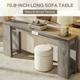 thumbnail image 5 of Tribesigns 70.9" Long Console Table, Farmhouse Wood Sofa Table Behind Couch for Entryway, Light Grey, 5 of 8