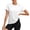 White, variant on CURBODO Workout Tops for Women UPF50 Breathable Loose Athletic Yoga T Shirts - Summer Short Sleeve Dry Fit Running Gym Pilates Outfits Clothes