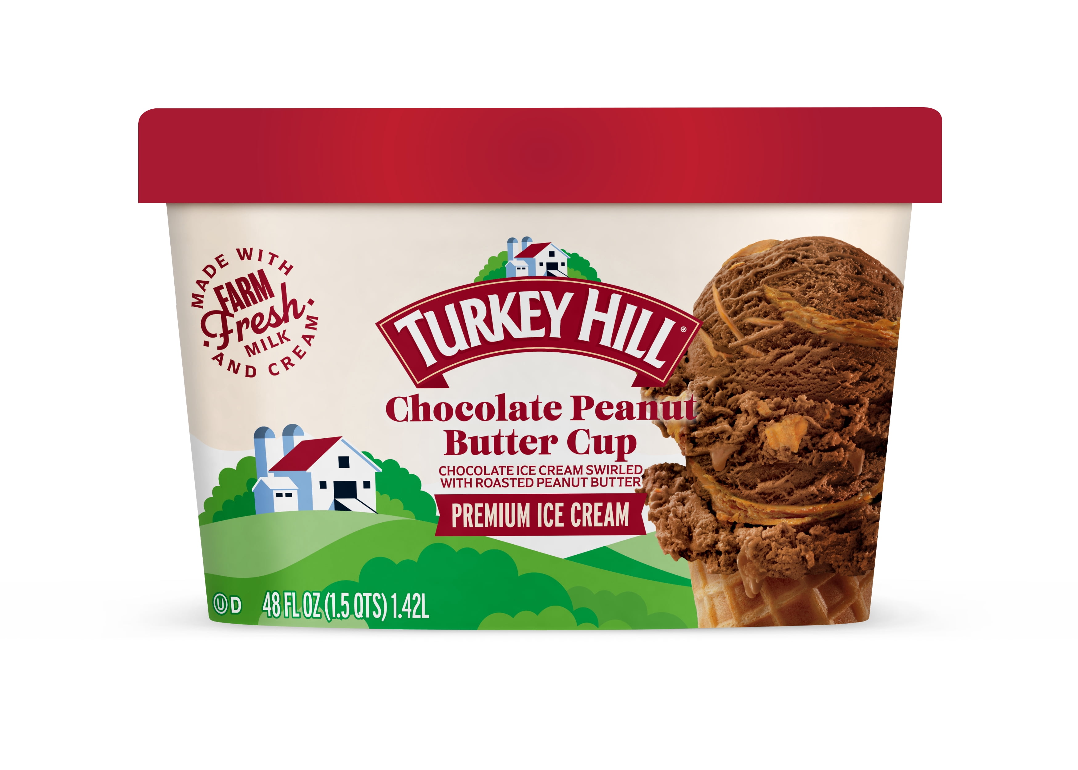 Turkey Hill® Chocolate Peanut Butter Cup Premium Ice Cream 48 fl. oz. Tub