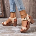thumbnail image 2 of WILLBEST Sandalias De Plástico Para Mujer, Zapatos De Verano Con Hebilla Sólida, Informales, Con Punta Abierta, Tacones Cuadrados, Cómodos, Para Playa, 2 of 9