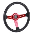 thumbnail image 1 of Volante, Volante universal para automóvil de 14 pulgadas, Volante de cuero PU modificado, Compacto y liviano, 1 of 9