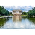 thumbnail image 2 of Perry, William 32x23 Gold Ornate Wood Framed with Double Matting Museum Art Print Titled - Reflecting Pool-Lincoln Memorial columns-Washington DC-Dedicated 1922-statue by Daniel French, 2 of 4