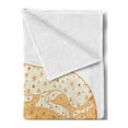thumbnail image 2 of Animal Soft Flannel Fleece Throw Blanket, Zentangle Style Animal Silhouette with Doodle Motifs Abstract Arrangement, Cozy Plush for Indoor and Outdoor Use, 60" x 80", Pale Orange Orange, by Ambesonne, 2 of 5