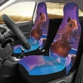 thumbnail image 2 of Sikiie Capybara Bathtub Fun Car Seat Protector 2 Pack Car Seat Cushion Mat, Car Seat Covers for SUV, Truck, Van, 2 of 7